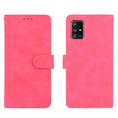 Leather Case Stands Flip Cover Holder L01Z for Samsung Galaxy M40S Hot Pink
