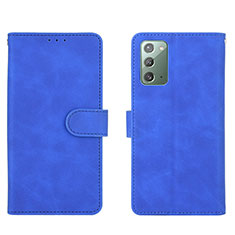 Leather Case Stands Flip Cover Holder L01Z for Samsung Galaxy Note 20 5G Blue