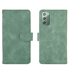 Leather Case Stands Flip Cover Holder L01Z for Samsung Galaxy Note 20 5G Green