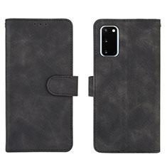Leather Case Stands Flip Cover Holder L01Z for Samsung Galaxy S20 FE 4G Black