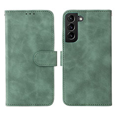 Leather Case Stands Flip Cover Holder L01Z for Samsung Galaxy S21 Plus 5G Green