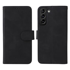 Leather Case Stands Flip Cover Holder L01Z for Samsung Galaxy S23 5G Black