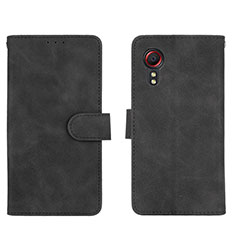 Leather Case Stands Flip Cover Holder L01Z for Samsung Galaxy XCover 5 SM-G525F Black