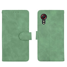 Leather Case Stands Flip Cover Holder L01Z for Samsung Galaxy XCover 5 SM-G525F Green