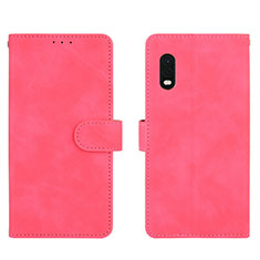 Leather Case Stands Flip Cover Holder L01Z for Samsung Galaxy XCover Pro Hot Pink