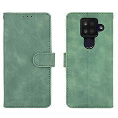 Leather Case Stands Flip Cover Holder L01Z for Sharp Aquos Sense4 Plus Green