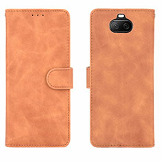 Leather Case Stands Flip Cover Holder L01Z for Sony Xperia 8 Brown