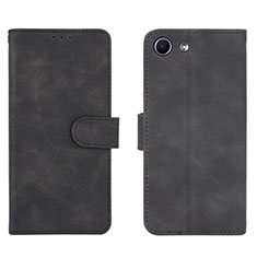 Leather Case Stands Flip Cover Holder L01Z for Sony Xperia Ace Black