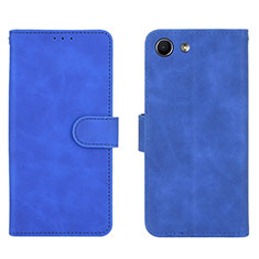 Leather Case Stands Flip Cover Holder L01Z for Sony Xperia Ace Blue