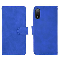 Leather Case Stands Flip Cover Holder L01Z for Sony Xperia Ace II Blue