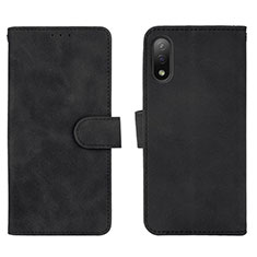 Leather Case Stands Flip Cover Holder L01Z for Sony Xperia Ace II SO-41B Black