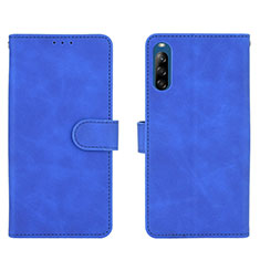 Leather Case Stands Flip Cover Holder L01Z for Sony Xperia L4 Blue