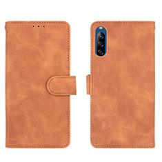 Leather Case Stands Flip Cover Holder L01Z for Sony Xperia L4 Brown