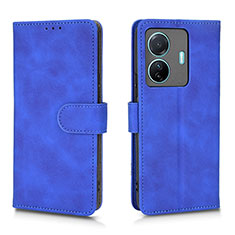Leather Case Stands Flip Cover Holder L01Z for Vivo T1 5G Blue
