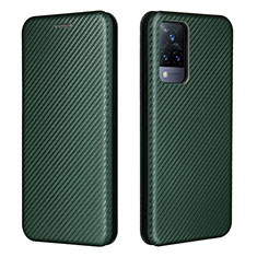 Leather Case Stands Flip Cover Holder L01Z for Vivo V21 5G Green