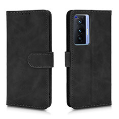 Leather Case Stands Flip Cover Holder L01Z for Vivo X70 5G Black