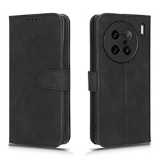 Leather Case Stands Flip Cover Holder L01Z for Vivo X90 Pro+ Plus 5G Black