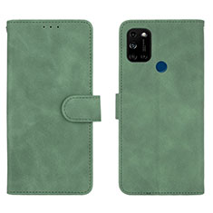 Leather Case Stands Flip Cover Holder L01Z for Wiko View5 Green