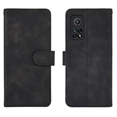 Leather Case Stands Flip Cover Holder L01Z for Xiaomi Mi 10T Pro 5G Black