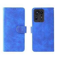 Leather Case Stands Flip Cover Holder L01Z for Xiaomi Mi Mix 4 5G Blue