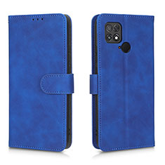 Leather Case Stands Flip Cover Holder L01Z for Xiaomi Poco C40 Blue