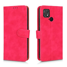 Leather Case Stands Flip Cover Holder L01Z for Xiaomi Poco C40 Hot Pink