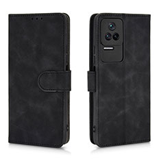 Leather Case Stands Flip Cover Holder L01Z for Xiaomi Poco F4 5G Black