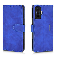 Leather Case Stands Flip Cover Holder L01Z for Xiaomi Poco F4 GT 5G Blue
