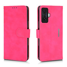 Leather Case Stands Flip Cover Holder L01Z for Xiaomi Poco F4 GT 5G Hot Pink