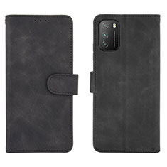 Leather Case Stands Flip Cover Holder L01Z for Xiaomi Poco M3 Black