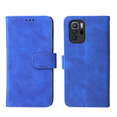 Leather Case Stands Flip Cover Holder L01Z for Xiaomi Poco X3 GT 5G Blue