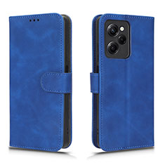 Leather Case Stands Flip Cover Holder L01Z for Xiaomi Poco X5 Pro 5G Blue