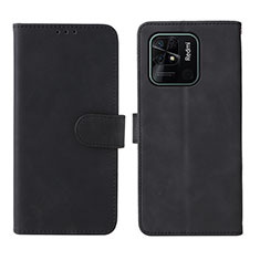 Leather Case Stands Flip Cover Holder L01Z for Xiaomi Redmi 10 Power Black