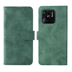 Leather Case Stands Flip Cover Holder L01Z for Xiaomi Redmi 10 Power Green