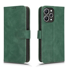 Leather Case Stands Flip Cover Holder L01Z for Xiaomi Redmi 12 4G Green