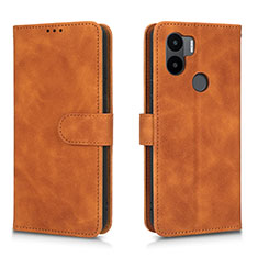 Leather Case Stands Flip Cover Holder L01Z for Xiaomi Redmi A1 Plus Brown