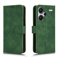 Leather Case Stands Flip Cover Holder L01Z for Xiaomi Redmi Note 13 Pro+ Plus 5G Green