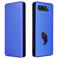 Leather Case Stands Flip Cover Holder L02Z for Asus ROG Phone 5 Pro Blue