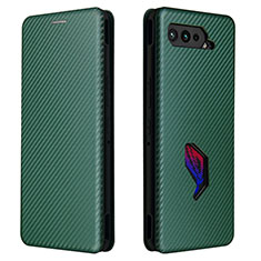 Leather Case Stands Flip Cover Holder L02Z for Asus ROG Phone 5s Pro Green