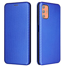 Leather Case Stands Flip Cover Holder L02Z for HTC Desire 21 Pro 5G Blue