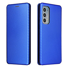 Leather Case Stands Flip Cover Holder L02Z for Motorola Moto Edge Lite 5G Blue