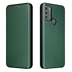 Leather Case Stands Flip Cover Holder L02Z for Motorola Moto G50 Green