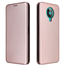 Leather Case Stands Flip Cover Holder L02Z for Nokia 6.3 Rose Gold