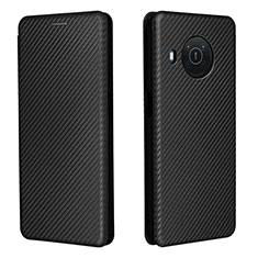 Leather Case Stands Flip Cover Holder L02Z for Nokia X20 Black