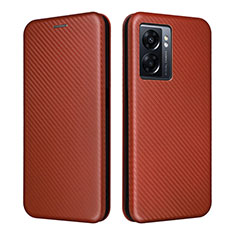 Leather Case Stands Flip Cover Holder L02Z for Realme V23 5G Brown