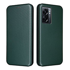 Leather Case Stands Flip Cover Holder L02Z for Realme V23 5G Green