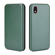Leather Case Stands Flip Cover Holder L02Z for Samsung Galaxy A01 Core Green
