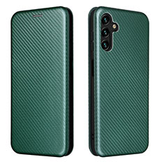 Leather Case Stands Flip Cover Holder L02Z for Samsung Galaxy A04s Green