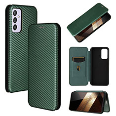 Leather Case Stands Flip Cover Holder L02Z for Samsung Galaxy A15 4G Green