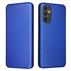 Leather Case Stands Flip Cover Holder L02Z for Samsung Galaxy F13 4G Blue